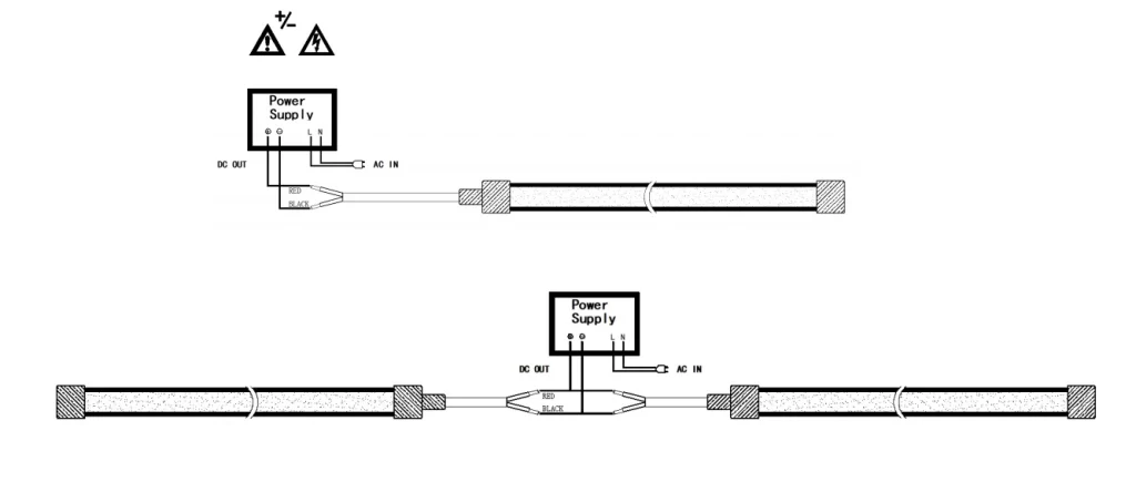 Power Supply Wiring diagram of flex LED wall washer lights