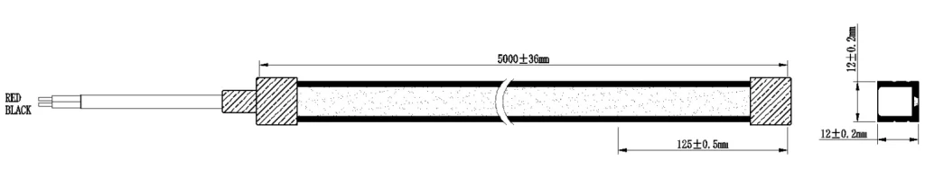 12mmx12mm dimension of our flexible LEＤ wall washer wall grazer lights